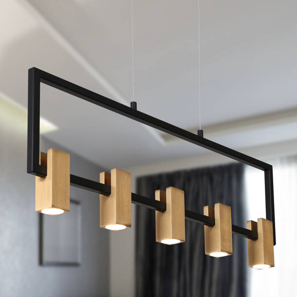 Ivy Bronx Chevee 2 Light Kitchen Island Modern Linear LED Pendant